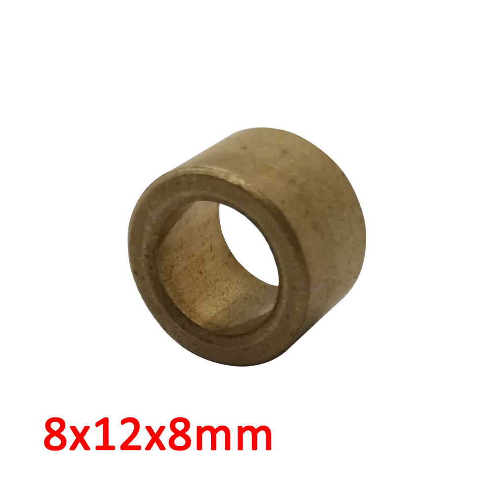

8x12x8mm 8mm Shaft Rod Bronze Bearing Bush Copper Alloy Linear Electrical Fan Motor 3D Printer Brass Toy Bushing
