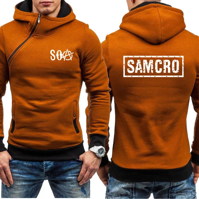 Мужские толстовки с капюшоном спортивная куртка на молнии для SOA Sons of anarchy Детский