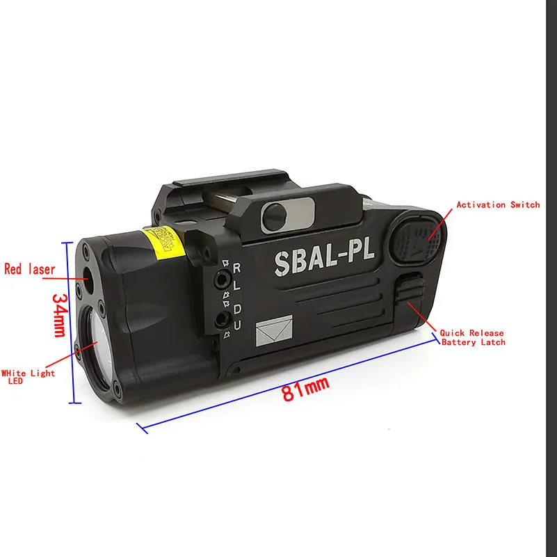 Тактическая вспышка для оружия СВЕТОДИОДНЫЙ постоянный и стробоскосветильник
