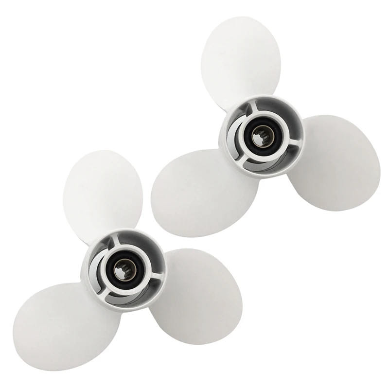 

2X 9 1/4X11 For Yamaha 8 Tooth Spine Aluminium Propeller Propellers 15Hp Propellers 9.9 Hp Propellers