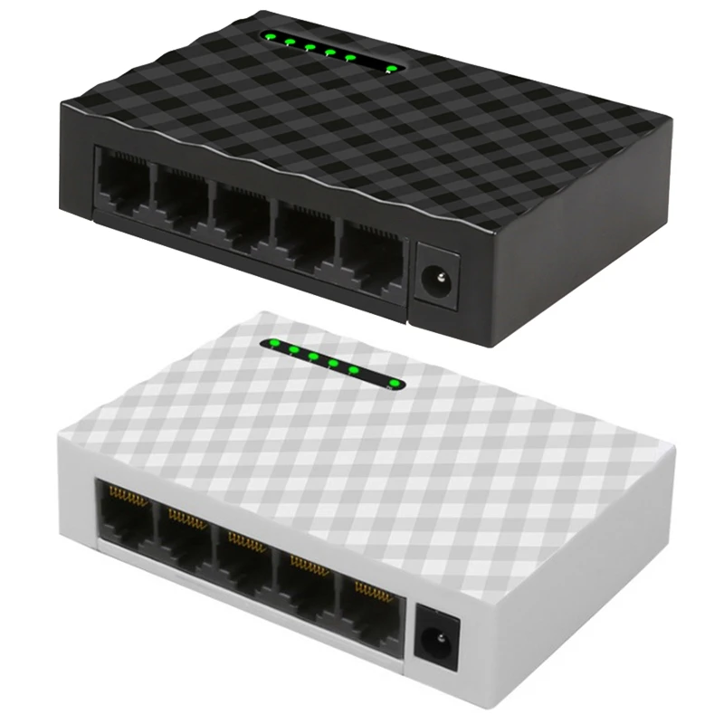 5 Порты и разъёмы Сетевой коммутатор Gigabit 4 проводной RJ45 Ethernet 1000 Мбит/с