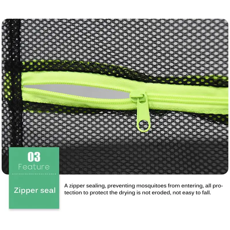 Сушилка для трав на молнии складная двухслойная сетчатая сушилка мешок Сушки