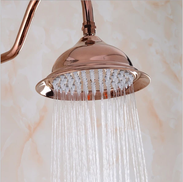 Роскошные дождевые смесители для душа настенный кран ванны и розовое золото