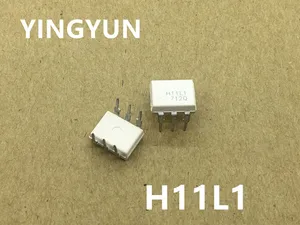 10pcs/lot H11L1 H11L1M DIP-6 H11L1SR2M Schmitt trigger output at a high speed