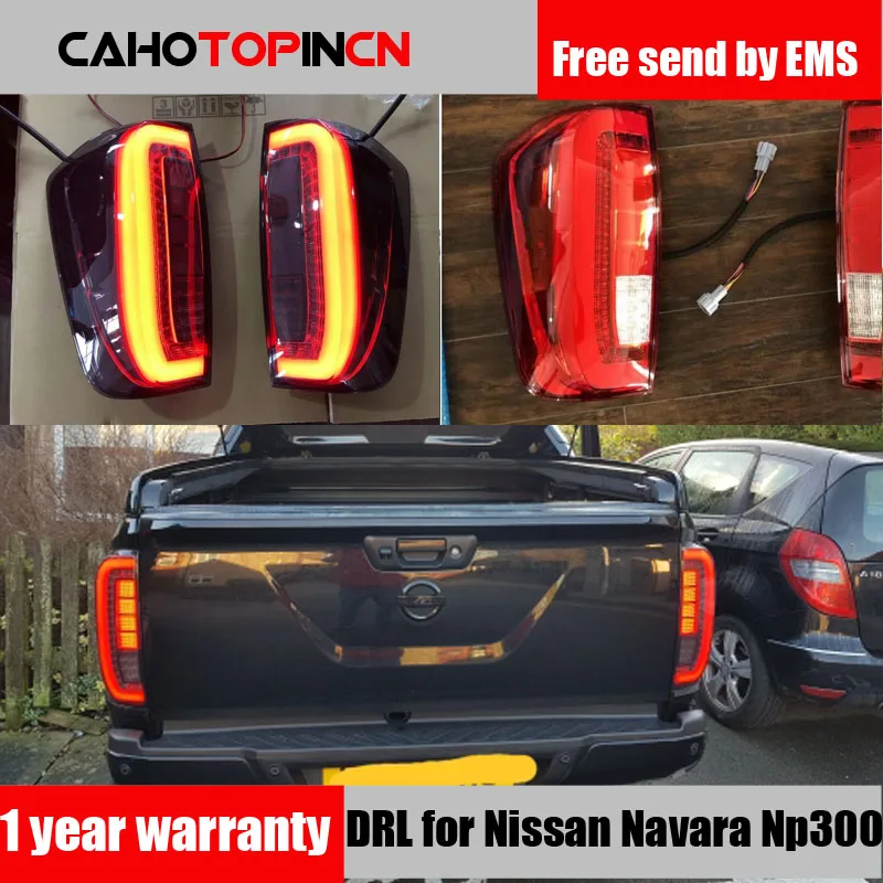 Автостайлинг задние фонари для Nissan Navara Np300 2015-2019 светодиодные DRL + стоп Парк