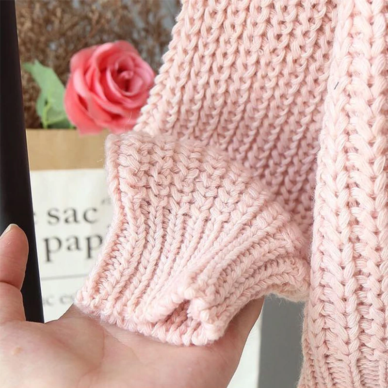 

Solid Short Style Cardigan V Neck Women Button Long Sleeve Ladies Spring Autumn Sweater Casual Knitted Wear for Female 2021