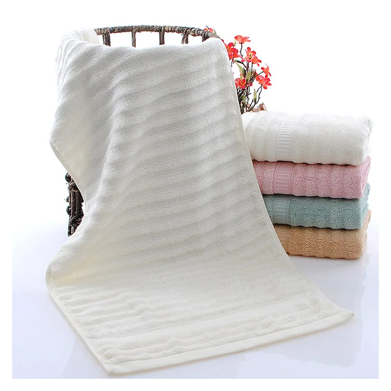 Полотенце хлопковое однотонное быстросохнущее 33 х75 см 4/10 шт. | Дом и сад