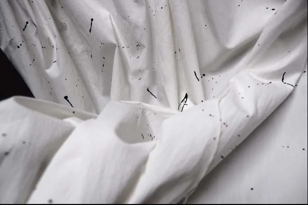 Платье-рубашка из хлопчатобумажной и льняной ткани с брызгами | Дом сад