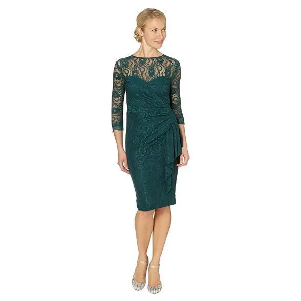 

free shipping robe de soiree lace short evening dress 2018 new fashion vestido de festa long sleeve Formal dress to party gown