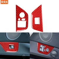 window glass lift button cover frame red stickers carbon fiber for bmw z4 e85 2003 2008 car interior styling accessories