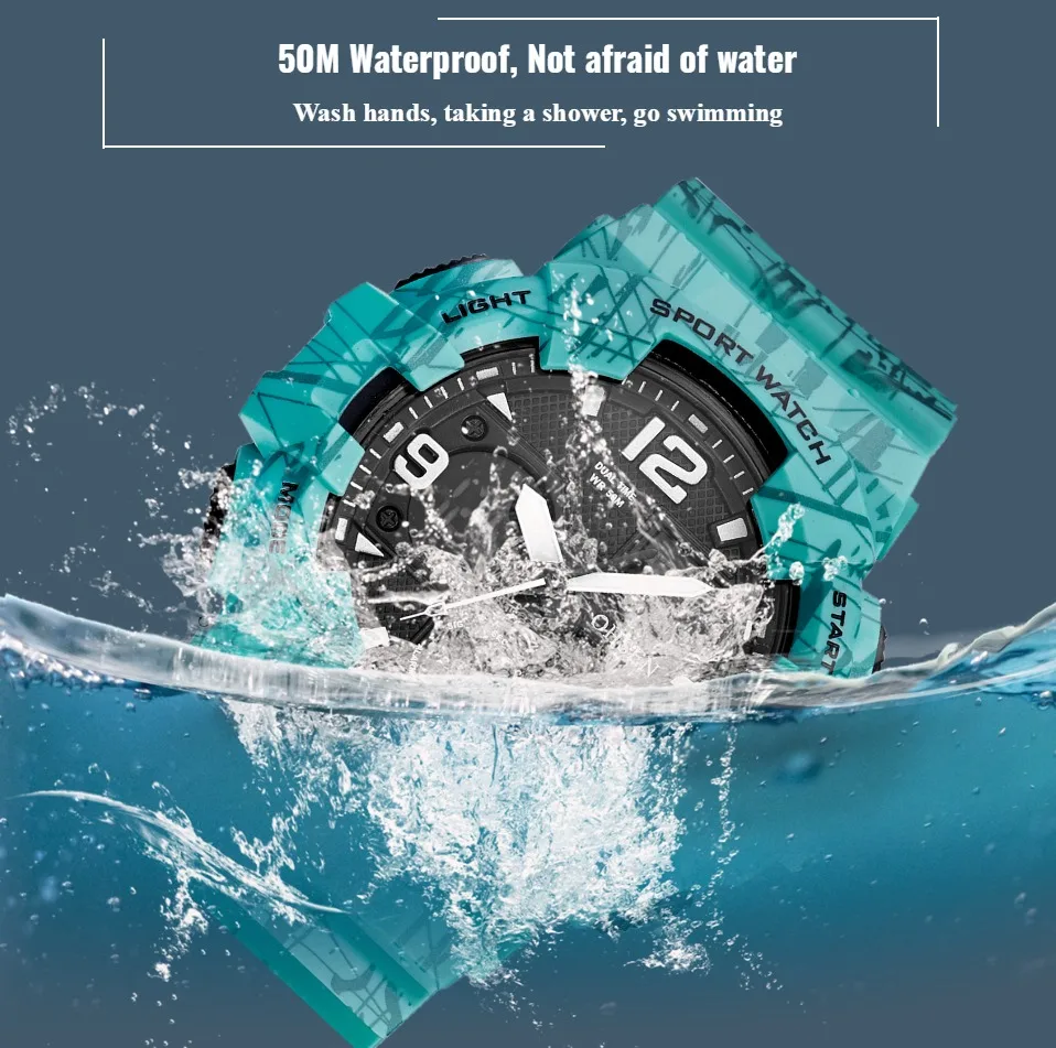 Новые модные кварцевые цифровые часы OHSEN мужские светодиодные аналоговые