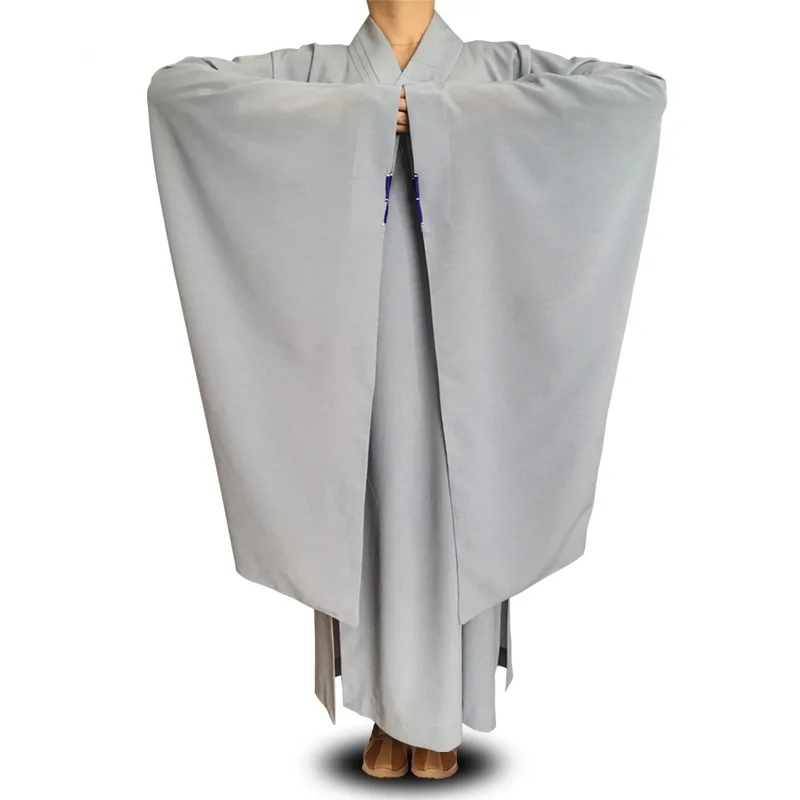 Мужская Женская одежда для медитации стиль Shaolin костюм монаха Gray Zen одеяния