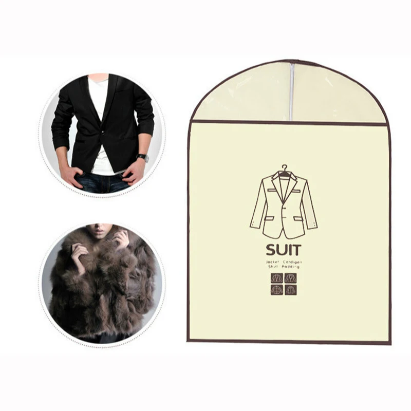 1 шт. черный чехол для пальто одежды костюма Пыленепроницаемая вешалка защита