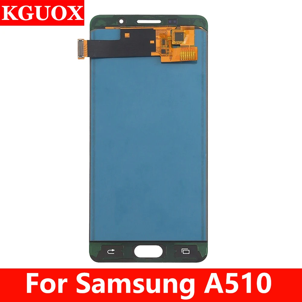 

ЖК-дисплей A510 с регулируемой яркостью для SAMSUNG Galaxy A5 2016 A510F A510FD A510M A510Y, ЖК-дисплей с сенсорным экраном и дигитайзером в сборе