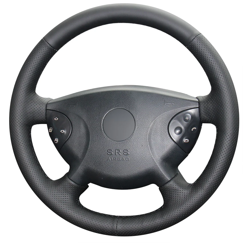 Автомобильные аксессуары черная искусственная кожа чехол на руль для Mercedes Benz W210