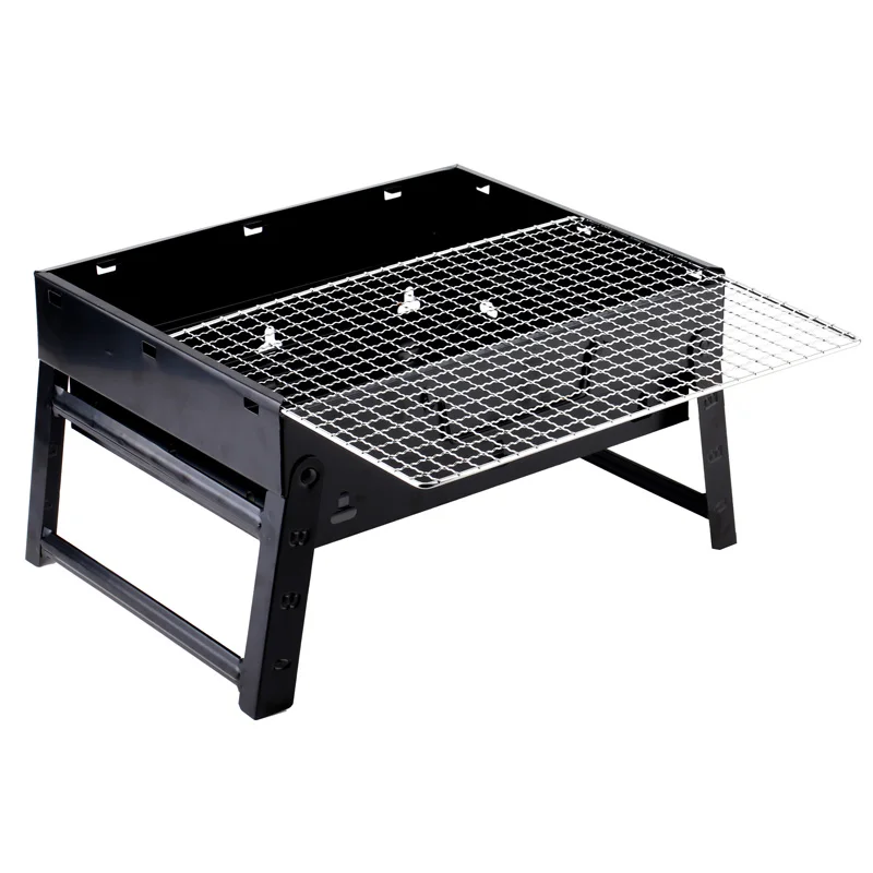 

Portable Outdoor Barbecue Grill 430 Stainless Steel Folding BBQ Charcoal Grills for Campaing Pinnic Kebab Barbecue Oven