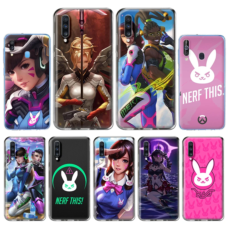 Overwatch Ow Dva D Va Tpu чехол для Samsung Galaxy A50 A20e A70 A10 A40 A30 A20s A10e A10s A905G прозрачный мягкий