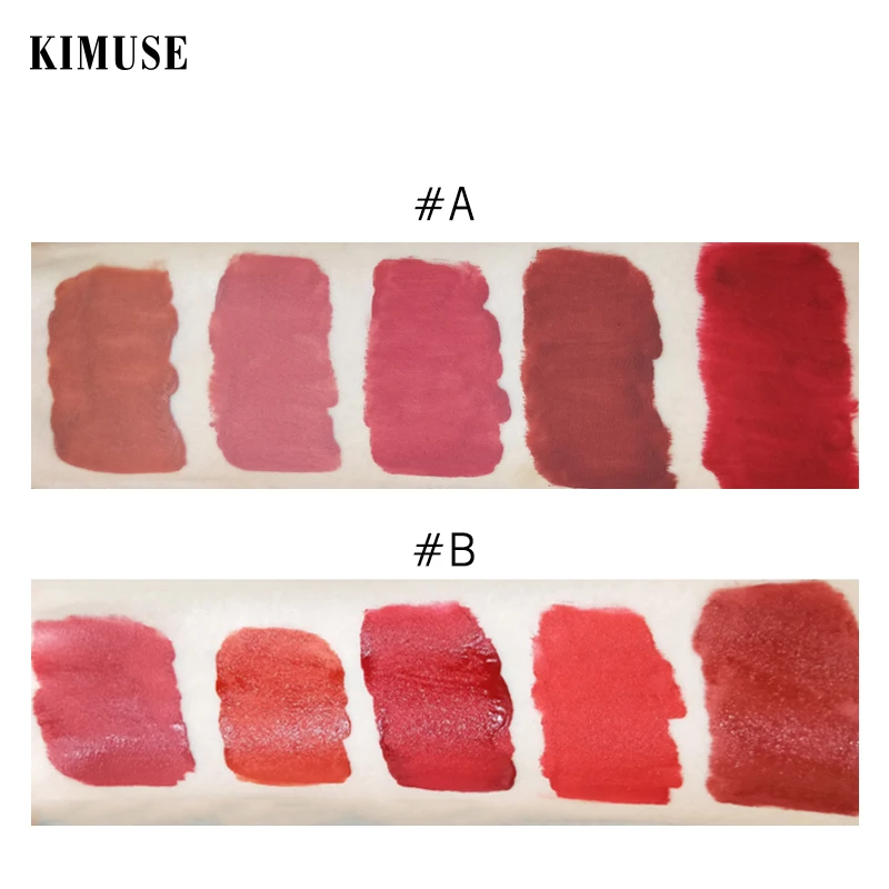 Жидкая помада KIMUSE 5 шт./компл. красный матовый телесный блеск для губ водостойкий