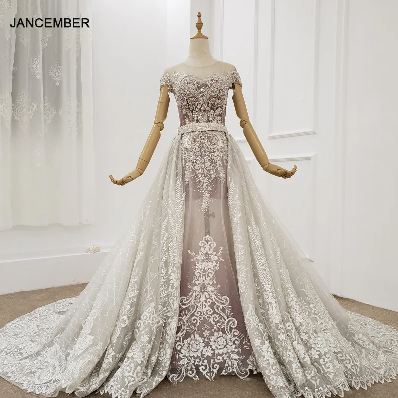 

HTL1214 длинное вечернее платье с коротким рукавом и аппликацией, расшитое бисером, с блестками, на молнии, а-силуэт, роскошное вечернее платье, ...