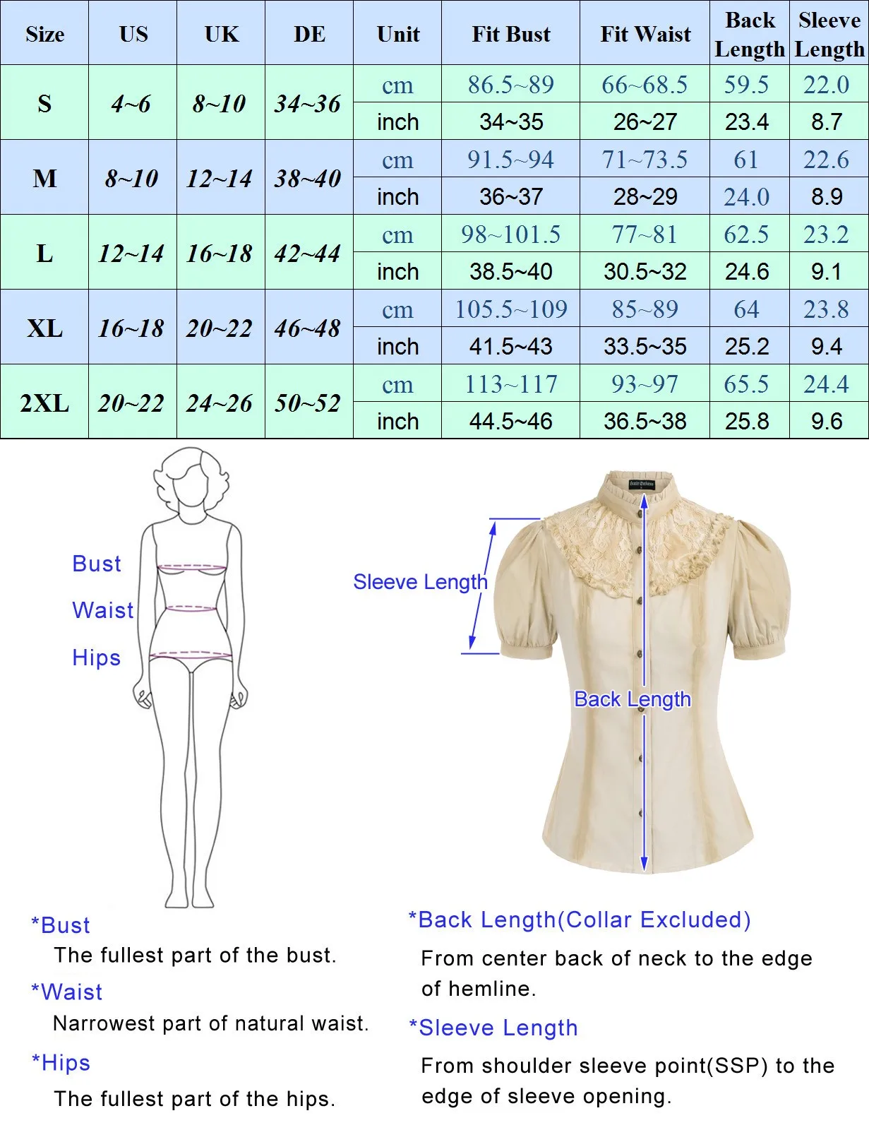 

Summer Cotton Shirts Women Gothic Lace Decor Shirt Short Sleeve Stand Collar Curved Hem Back Lace-up Tops Cool Blouse Party