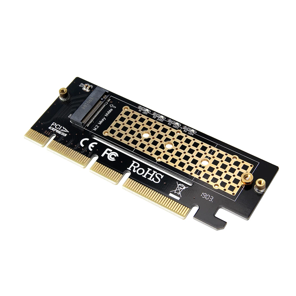 Алюминиевая карта адаптера PCIE3.0 M.2 SSD к PCIE 3 0 4X 8X 16X Конвертор силиконовый