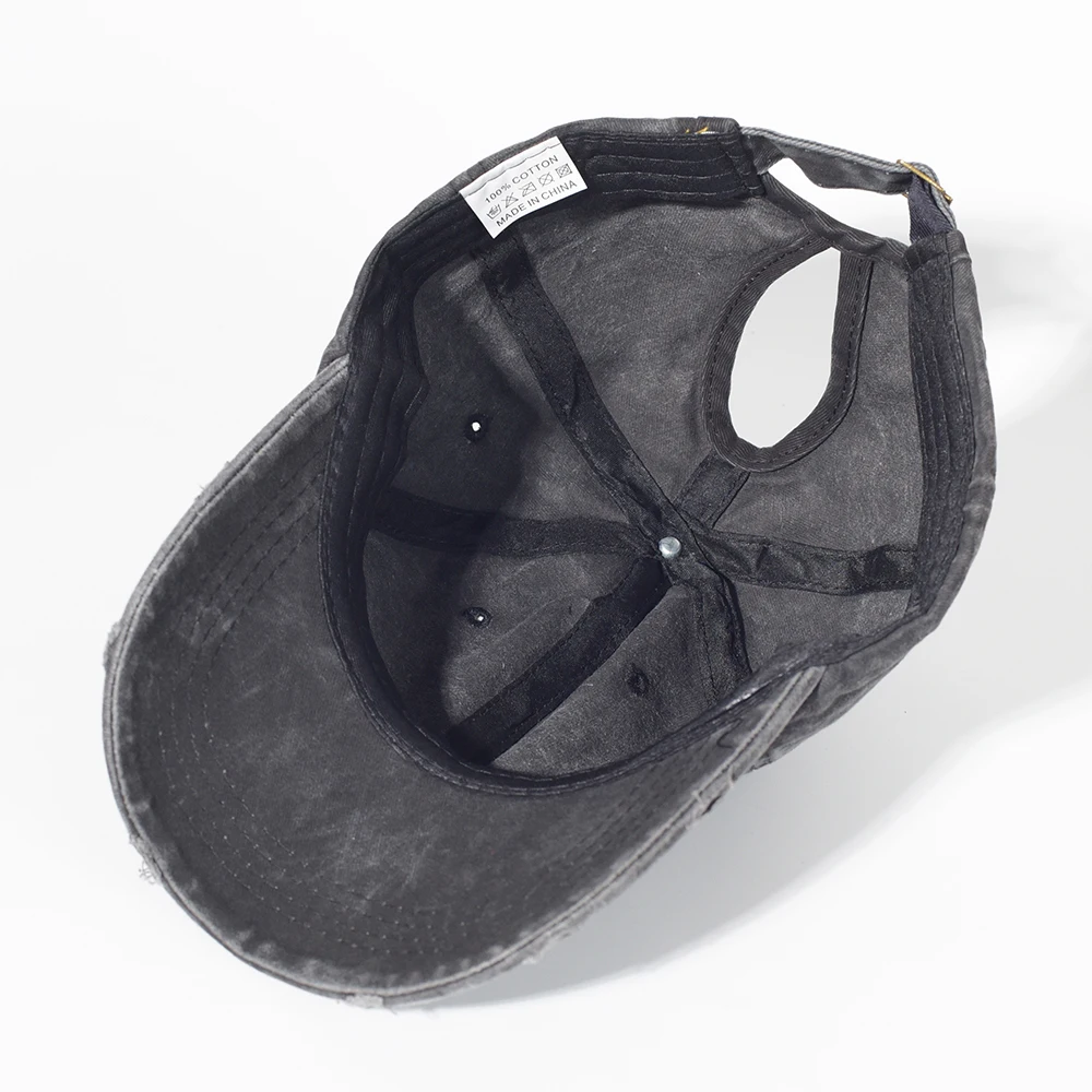 Ponytail Baseball Caps Woman Washed Cotton Adjustable Outdoor Sports Hats Casual Solid Color Mesh Trucker Baseball Cap