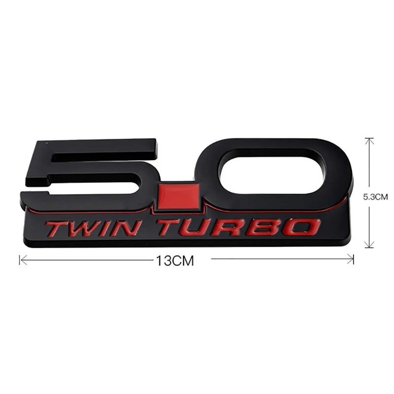 Car Sticker Rear Trunk Badge 3D Auto Decals Styling for 5.0 Coyote V8 TWIN Turbo Emblem For Ford Mustang v6 v8 gt500 350 Mondeo |