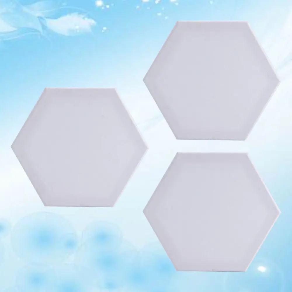 

3 Pcs Hexagon Cotton Drawing Board Thicken Art Painting Board Artist Canvas Board Oil Paint Canvas Sketchpad (White, 12.5cm Side