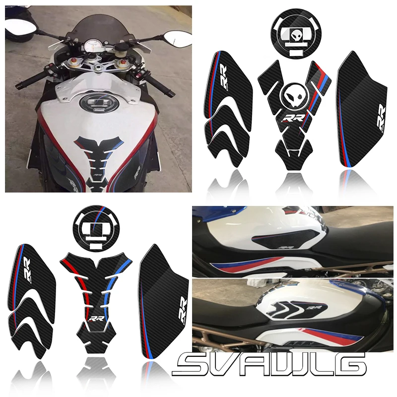 

Carbon Fiber Motorcycle Fuel Tank Cap Sticker Pad Anti Slip Traction Decal For BMW S1000RR S1000 RR HP4 Tank Cover Protector