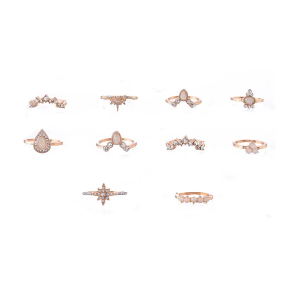 10 шт./партия Женский изысканный кристалл Геометрическая Звезда Корона