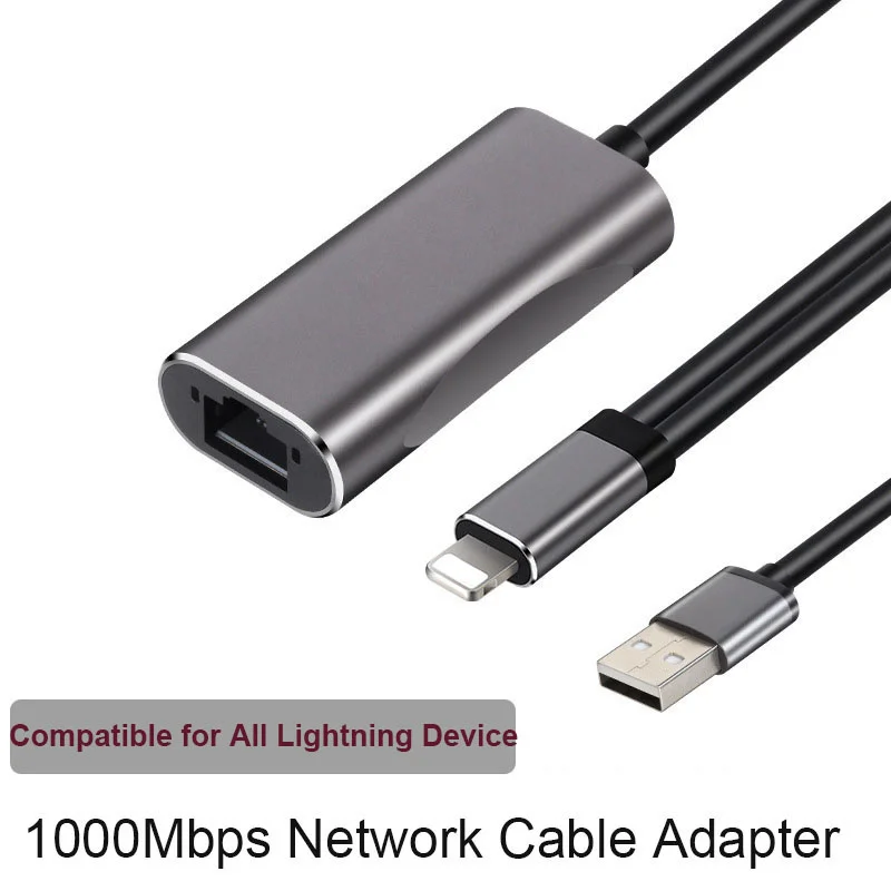 

Проводной сетевой адаптер Lightning/RJ45, 1000 Мбит/с