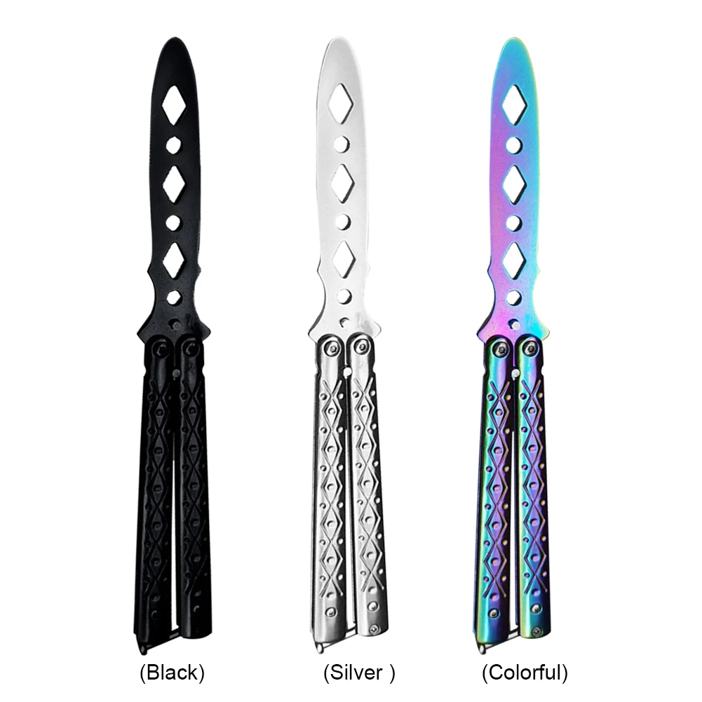 1pcs Stainless Steel Foldable Practice Butterfly Knife Portable Training Tool for Outdoor Trainer Game Beginner Knives | Инструменты