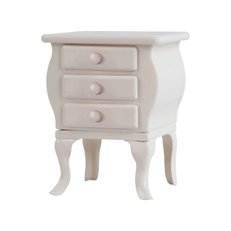 

Mini simulation metal cabinet 12 sub bedside table doll furniture accessories doll house decoration children's toys