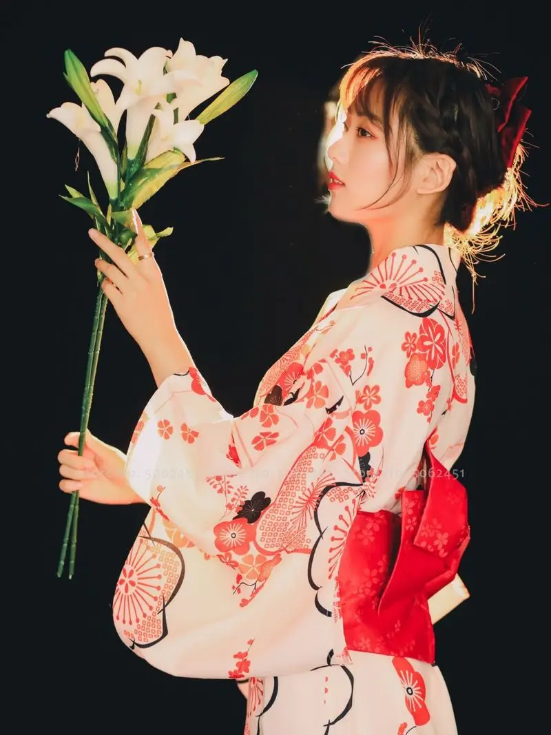 Женское традиционное кимоно элегантные халаты в японском стиле с принтом Оби