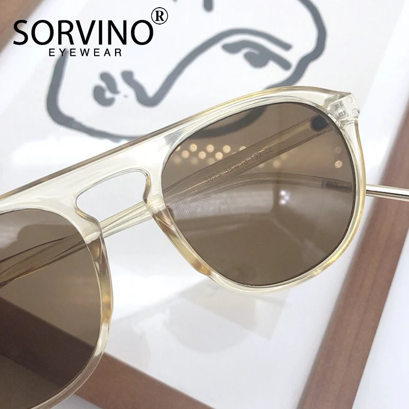 Мужские и женские солнцезащитные очки-авиаторы SORVINO Винтажные Солнцезащитные
