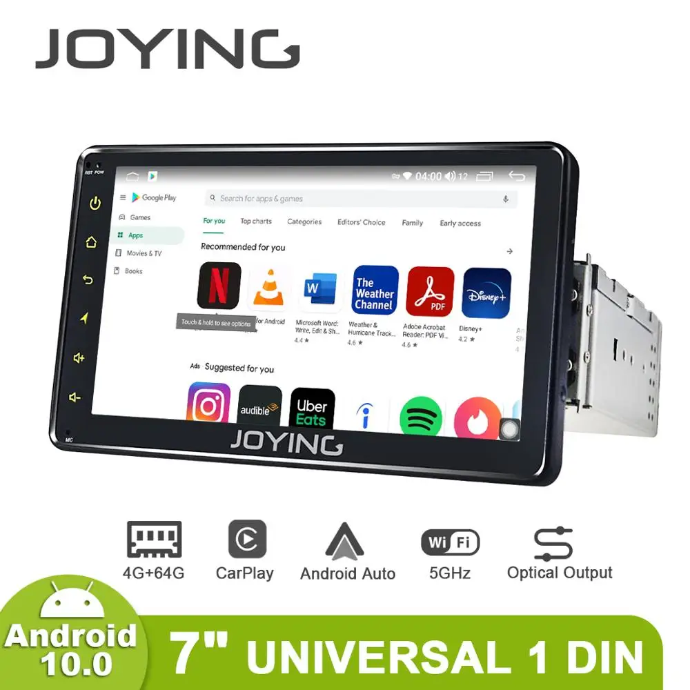 Универсальный автомобильный радиоприемник 1din android GPS мультимедийный плеер Android 10