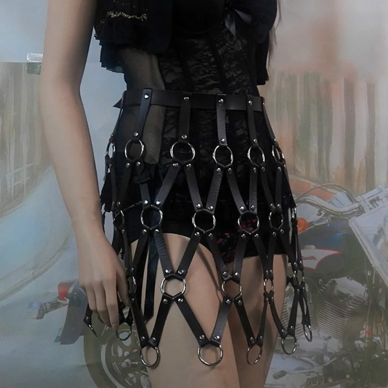 Женский пояс из полиуретановой кожи сексуальный в стиле панк новый модный дизайн