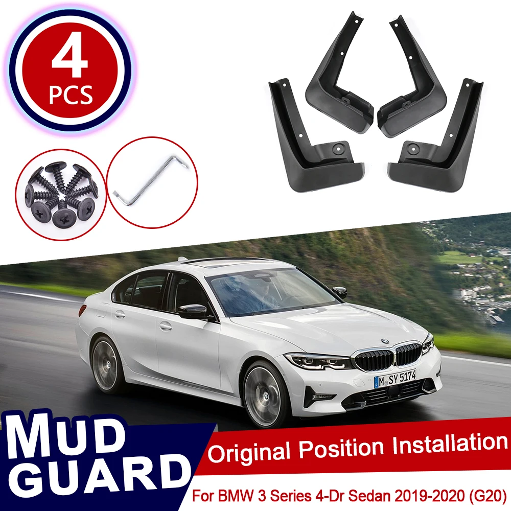 

for BMW 3 Series G20 Sedan Saloon 2019~2020 Car Mud Flaps Front Rear Mudguard Splash Guards Fender Mudflaps Flap Accessories