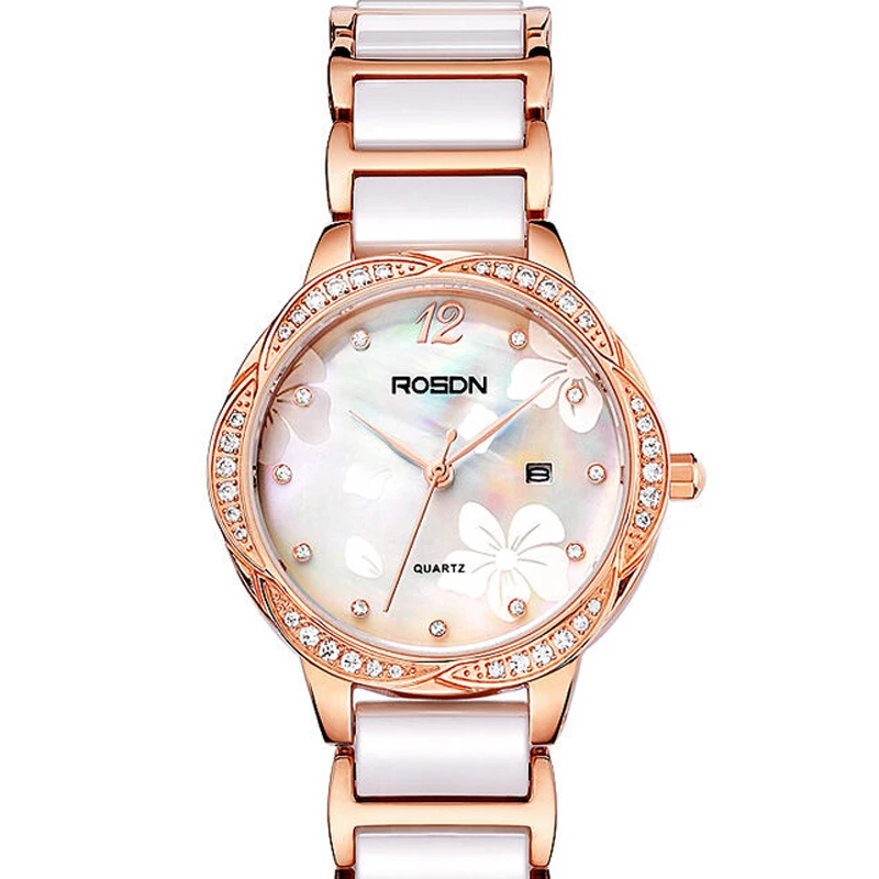 Luxury Brand ROSDN Women's Watches Japan Quartz Movement Sapphire Watch Lady 50M Waterproof Diamond Ultra-thin Watch R3170