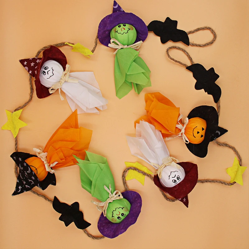 Halloween Hanging Props Ornament Pumpkin Bat Scarecrow Doll For Home Outdoor Party | Дом и сад