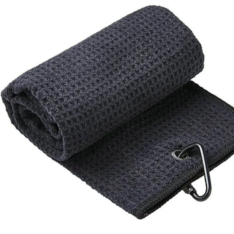Полотенце из микрофибры для гольфа 30x50 см с крючком очищает клюшки руки полотенце