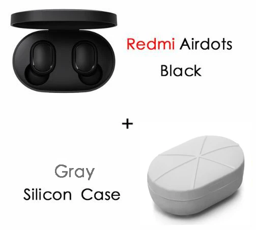 add gray case Xiaomi Redmi Airdots Xiaomi беспроводные наушники Голосовое управление Bluetooth 5,0 шумоподавление управление - Цвет: add gray case