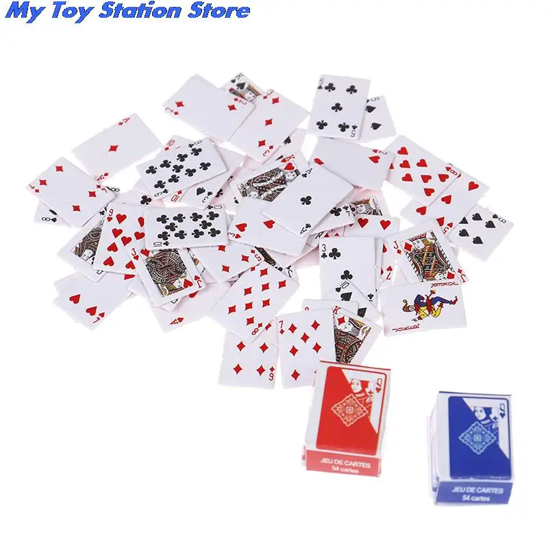 

Милые 1:12 миниатюрные Игры покер мини кукольный домик игральные карты украшение для дома аксессуары для кукол