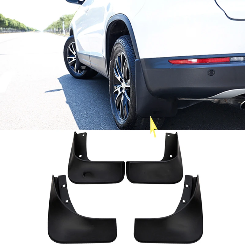 

4Pcs For Ford Edge 2015-2017 Normal Model Black Front Rear Molded Car Mud Flaps Splash Guards Mud Flaps Car Styling Accessories
