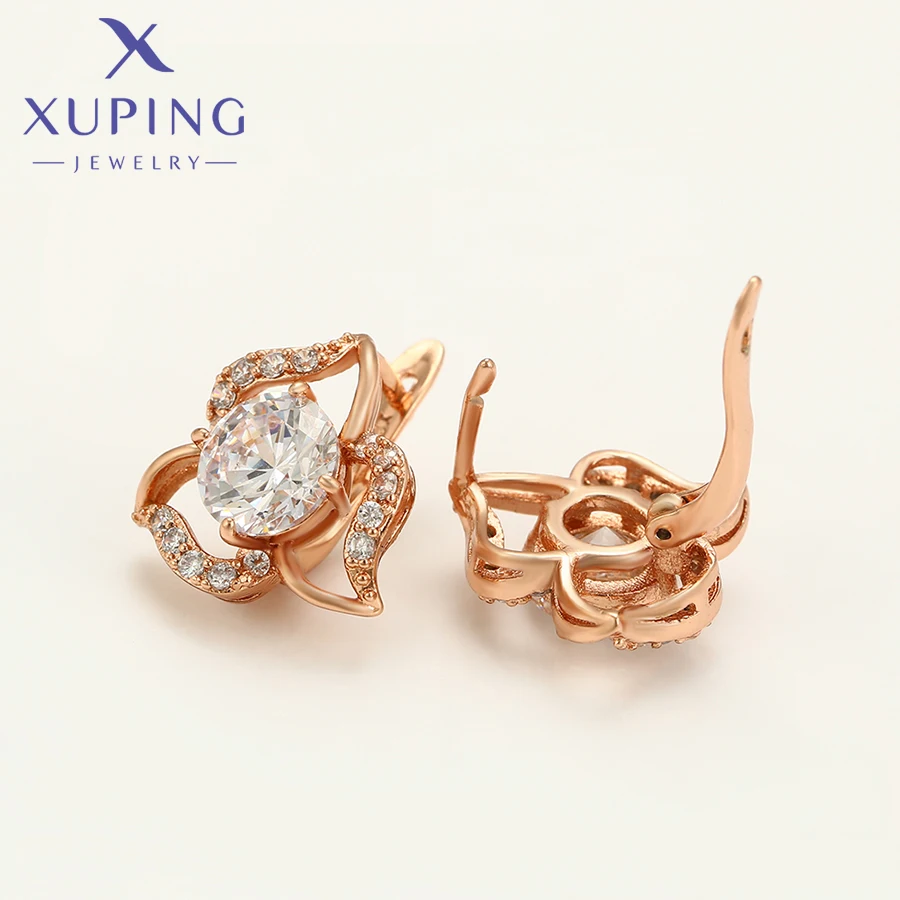Xuping ювелирные изделия Модные Синтетические фианиты в форме цветка розовое