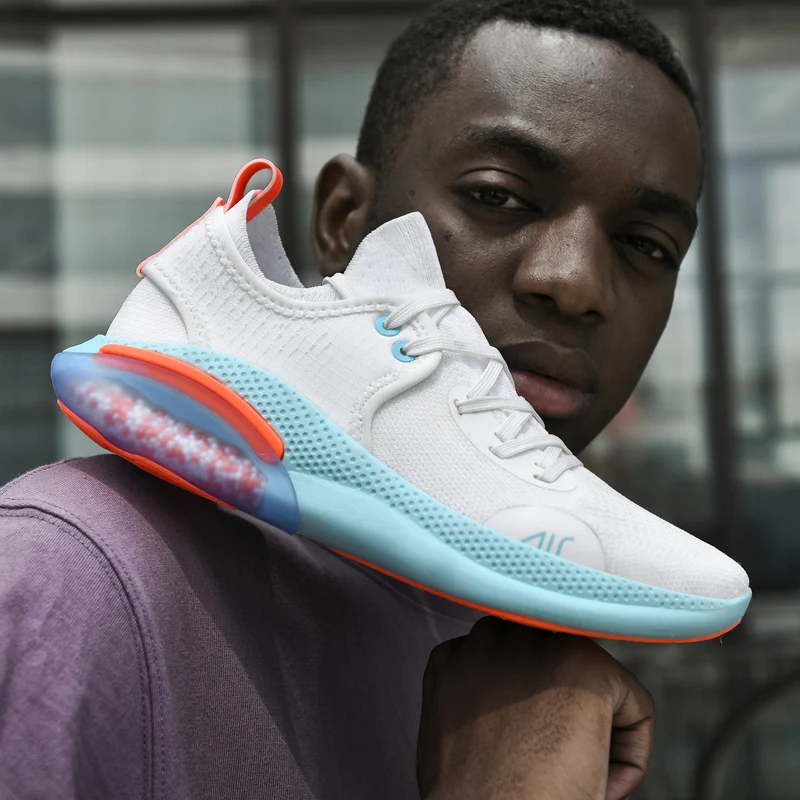 

New Summer Air Cushion Shoes Black Technology Breathable Running Shoes Shock Absorption Non-Slip Casual Sports Running Shoes