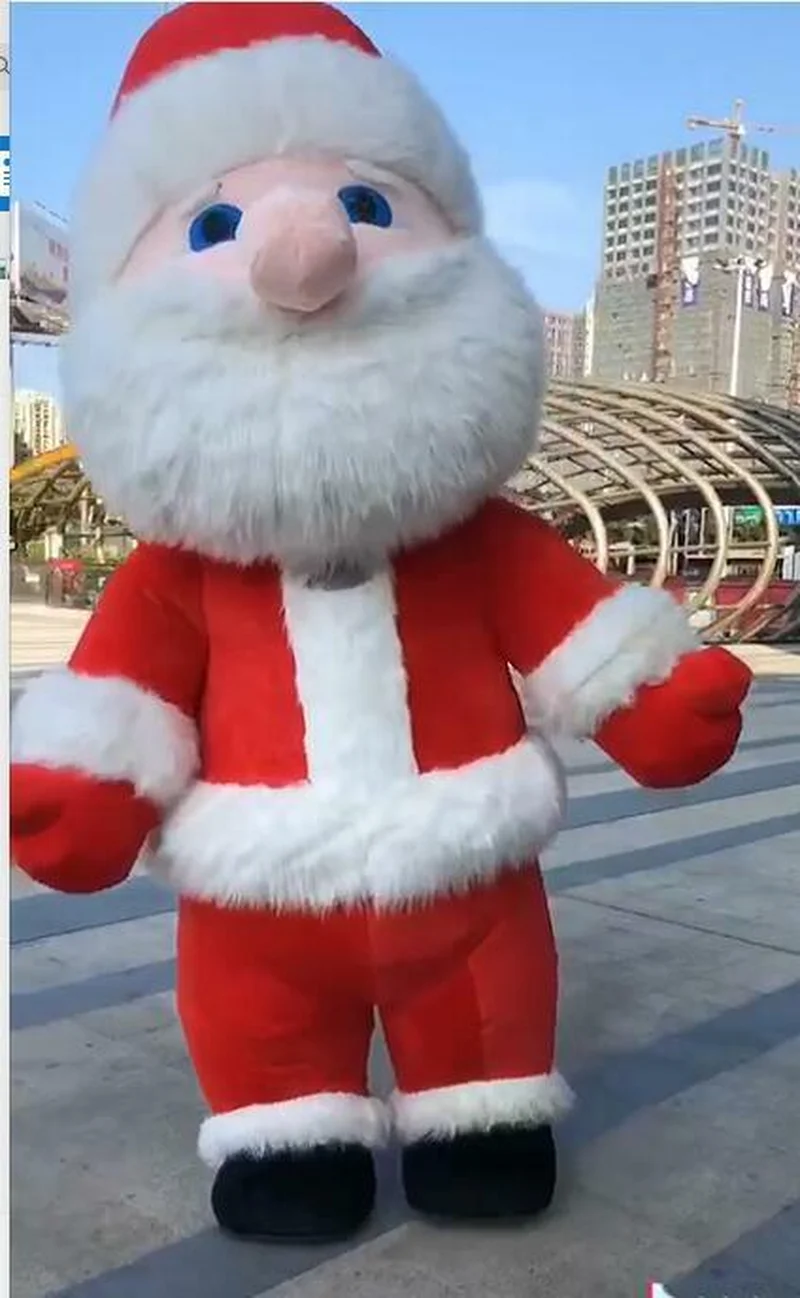 Рождественский надувной костюм Санта-Клауса талисмана костюмы св. Ника косплей