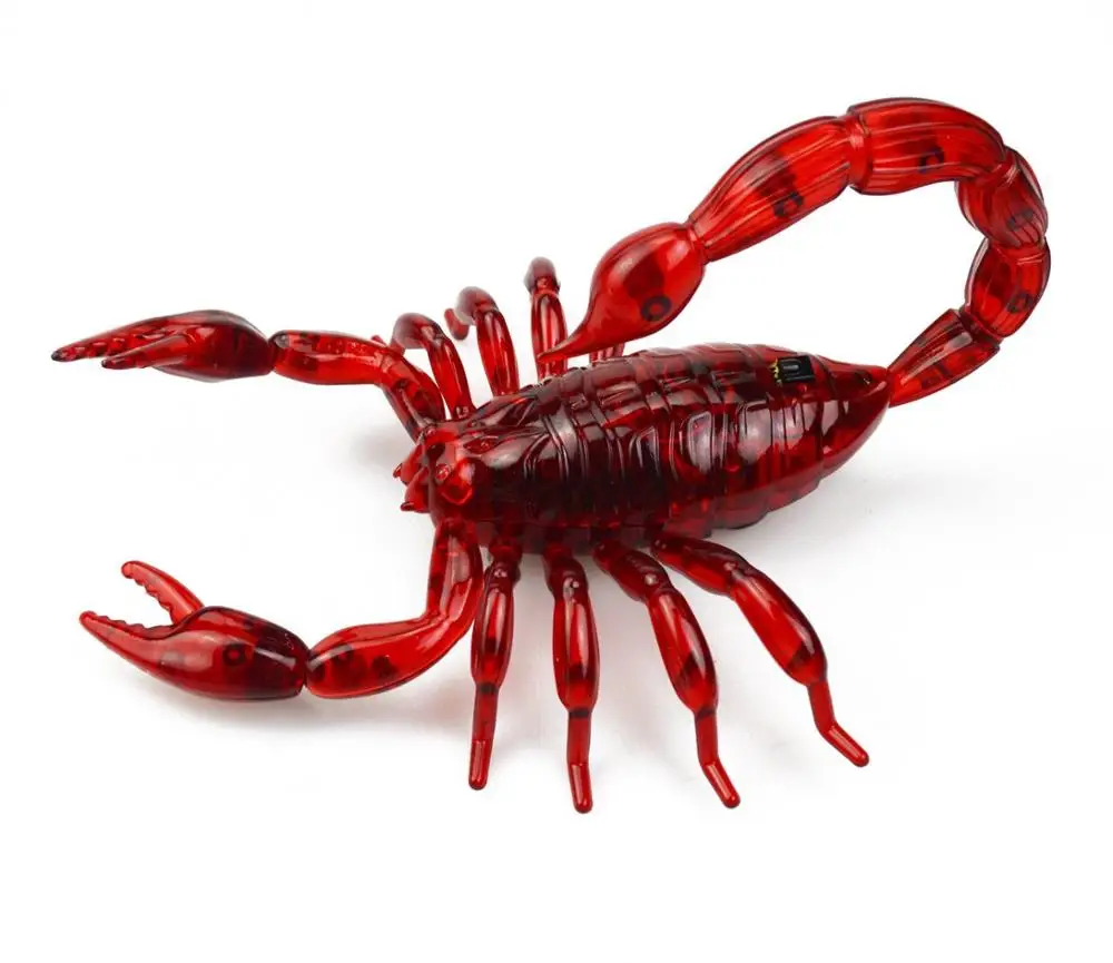 Red Новинка Забавный инфракрасный электрический RC Скорпион шалость моделирование насекомых дистанционное управление Скорпион модель игрушечный динозавр Пингвин кляп подарок - Цвет: Red
