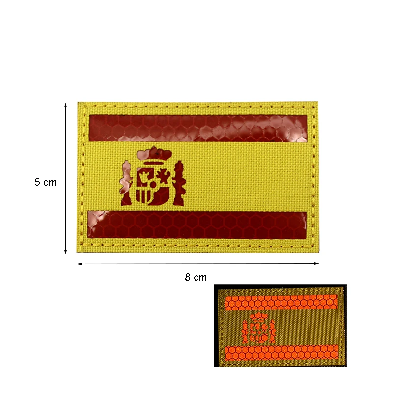 Испанская серия с вышивкой ESP ИК нашивка из ПВХ боргундская испанская нация флог
