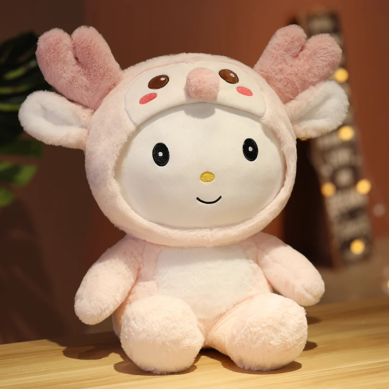 

35-80cm Lovely Deer Plush Toys Stuffed Soft Animal Deer Cartoon Pillow Elk Dolls Cute Toy for Girls Baby Birthday Christmas Gift